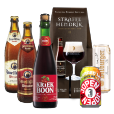 Alle Wittekerke, Boon, Brugse Zot,
Jopen, Straffe Hendrik, Benediktiner,
Seefs, St. Feuillien of Bitburger